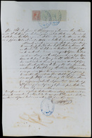 1894. Documento De La Iglesia Parroquial De San Antonio De Cabezas, Con Uso Sello Correos (127(3)+139) Como Uso Fiscal - Cuba (1874-1898)