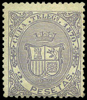 Ed. ** Telégrafos 10 Muy Raro. Cat. 415€ - Kuba (1874-1898)