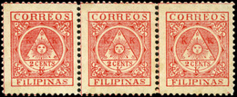 Ed. *** Correo Insurrecto 4 Tira 3 Variedad 1 Sello Sol Con Lágrimas (posición 101 Pliego) Lujo - Philipines