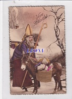 CPSM 9X14  " VIVE  SAINT NICOLAS  Et ANE " 1960 - Saint-Nicolas