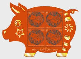 Liechtenstein - Postfris / MNH - Sheet Chinese Tekens Van De Dierenriem, Jaar Van Het Varken 2018 - Neufs