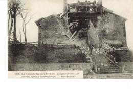 Cpa Grande Guerre , L'église De Souain Après Le Bombardement. - Souain-Perthes-lès-Hurlus