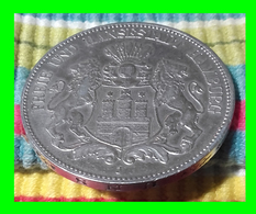 HAMBURG - FREIE UND HANSESTADT FUNF MARK - HAMBURG -AÑO 1904 - J - 2, 3 & 5 Mark Plata