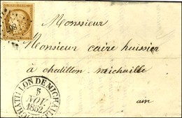 PC 807 / N° 1 Càd T 13 CHATILLON DE MICHAILLE (1) Sur Lettre Locale. 1852. - SUP. - R. - 1849-1850 Ceres