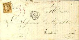 PC 2379 / N° 1 Leg Def Càd T 15 PARAY-LE-MONIAL (70) Sur Imprimé Complet Adressé à Porrentruy (Suisse) Taxé 35 Manuscrit - 1849-1850 Ceres