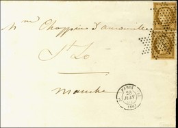 Etoile / N° 1 (2, 1 Ex. Def) Càd PARIS (60) Sur Imprimé Pour St-Lo. 1852. - TB. - 1849-1850 Cérès