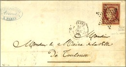 Etoile / N° 6 Nuance Carmin Cerise Belles Marges Càd PARIS (60) Sur Lettre 3 Ports Pour Toulouse. 1852. - SUP. - R. - 1849-1850 Cérès