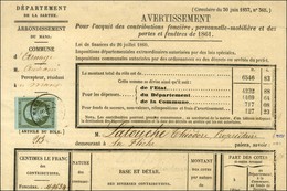 Càd T 15 LE MANS / N° 11 Superbes Marges Sur Avertissement. 1861. - TB / SUP. - 1853-1860 Napoleon III