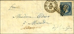 PC 1896 / N° 14 (infime Def) Càd ESCAD. DE LA MEDITée / MARSEILLE 21 JUIL. 56 Sur Lettre Avec Texte Daté De Milo Le 11 J - 1853-1860 Napoléon III.