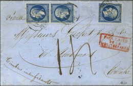 Càd SMYRNE / TURQUIE 28 FEVR. 57 / N° 14 Paire + 1 Ex. Sur Lettre Insuffisamment Affranchie Pour La France Taxée 14. - T - 1853-1860 Napoléon III