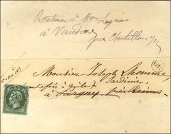 Càd T 15 CHATILLON-S-MARNE (49) / N° 19 Sur Imprimé Complet Sous Bande Pour Reims. 1865. - SUP. - 1862 Napoleon III
