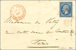 Losange Rouge PSC / N° 22 Càd BUREAU DU PALAIS DE St CLOUD (72) Sur Lettre Pour Paris. 1867. - TB / SUP. - R. - 1862 Napoléon III