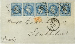 GC 99 / N° 29 Bande De 5 Càd T 16 ANGERS (47) Sur Lettre Pour Stockholm. 1869. - SUP. - R. - 1863-1870 Napoléon III Lauré