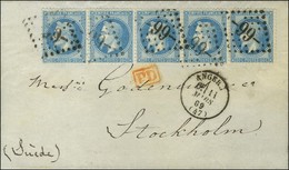 GC 99 / N° 29 Bande De 5 Càd T 16 ANGERS (47) Sur Lettre Pour Stockholm. 1869. - SUP. - R. - 1863-1870 Napoleon III With Laurels