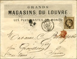 Etoile / N° 30 Càd PARIS (60) Sur Enveloppe Avec Publicité Imprimée Des Magasins Du Louvre Pour La Suisse. 1868. - TB /  - 1863-1870 Napoléon III Lauré