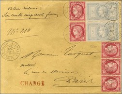 Càd ALLONNES / MAINE-ET-LOIRE / N° 33 Paire + N° 57 (5) Sur Lettre Chargée, Au Verso Descriptif De Chargement. 1876. Ext - 1863-1870 Napoléon III. Laure