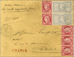 Càd ALLONNES / MAINE-ET-LOIRE / N° 33 Paire + N° 57 (5) Sur Lettre Chargée, Au Verso Descriptif De Chargement. 1876. Ext - 1863-1870 Napoléon III Con Laureles