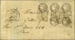 GC 2360 / N° 41 Bande De 3 (1 Ex. Infime Def) + Paire Càd T 17 MILLAU (11). 1871. - TB / SUP. - R. - 1870 Bordeaux Printing