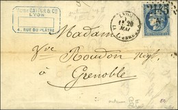 GC 2145a / N° 46 Nuance Bleu Outremer Càd LYON / LES TERREAUX. 1871. - TB. - R. - 1870 Ausgabe Bordeaux