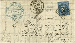 GC 3581 / N° 46 Nuance Bleue Outre Mer Càd T 17 St ETIENNE (84). 1871. - TB. - R. - 1870 Emisión De Bordeaux