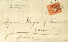 GC 2654 / N° 48 Rouge, Très Belle Nuance Sur Lettre De Nevers Pour Cosnes. 1871. - TB / SUP. - R. - 1870 Bordeaux Printing