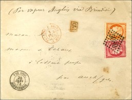 GC 5080 / N° 38 + 57 Càd PAQ.ANGL. / ALEXANDRIE 25 JANV. 74 Sur Lettre Pour Auch. - SUP. - 1871-1875 Cérès