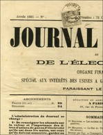 Cachet D'essai PARIS / PL. DE LA BOURSE (type IV) / N° 87 Sur Journal Entier ' Journal Du Gaz ' Daté 1882. - TB / SUP. - - 1876-1878 Sage (Typ I)