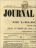 Cachet D'essai PARIS / PL. DE LA BOURSE (type IV) / N° 87 Sur Journal Entier ' Journal Du Gaz ' Daté 1882. - TB / SUP. - - 1876-1878 Sage (Tipo I)