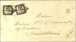 PC 578 (Caen) / Timbre-Taxe N° 2 (2) Sur Lettre 2 Ports Pour Ouistreham, Au Verso Càd D'arrivée T 22. 1859. - TB / SUP.  - 1859-1959 Cartas & Documentos
