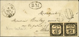 Càd T 15 LES MONTILS (40) + Taxe 30 DT + BM Sur Lettre Non Affranchie Avec Texte De Montrichard Pour Blois, à L'arrivée  - 1859-1959 Cartas & Documentos