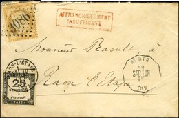 GC 3086 / N° 55 Conv Stat St DIE / St D. LUN (82) Sur Lettre Insuffisamment Affranchie Pour Raon L'Etape, à L'arrivée Ti - 1859-1959 Covers & Documents