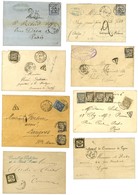 Lot De 50 Lettres + 3 Fragments Avec Type Sage Et Timbres-Taxes. - B / TB. - 1859-1959 Cartas & Documentos