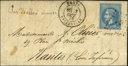 PC Du GC 432 / N° 29 Càd PARIS / BELLEVILLE 2 OCT. 70 Sur Lettre Avec Bon Texte D'un Militaire Pour Nantes, Au Verso Càd - Guerre De 1870