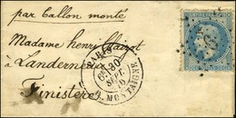 Etoile 9 / N° 29 Càd PARIS / R. MONTAIGNE 30 SEPT. 70 Sur Lettre Pour Landerneau. Au Verso, Cachet PARIS A RENNES 15 OCT - Guerra De 1870