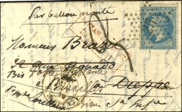 Etoile 25 / N° 29 Càd PARIS / R. SERPENTE 5 OCT. 70 Sur Lettre Pour Dieppe Réexpédiée à Bruxelles à L'aide D'une Taxe 3  - Krieg 1870