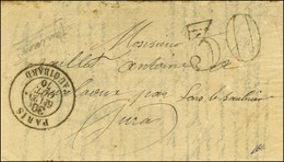 Càd Taxe 30c PARIS / VAUGIRARD 25 OCT. 70 + Taxe 30 DT Sur Lettre Adressée Dans Une Localité Proche De Lons-le-Saunier,  - Krieg 1870