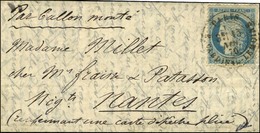 Càd PARIS / R. CARDINAL-LEMOINE 15 NOV. 70 / N° 37 Sur Lettre Pour Nantes Sans Càd D'arrivée, Au Recto Rare Mention Manu - Guerre De 1870