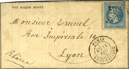 Etoile 27 / N° 29 Càd PARIS / GROS-CAILLOU 11 DEC. 70 Sur Gazette Des Absents N° 14 Pour Lyon Sans Càd D'arrivée. Courri - Guerre De 1870