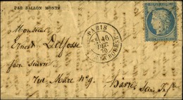 Etoile 1 / N° 37 Càd PARIS / PL. DE LA BOURSE 16 DEC. 70 Sur Gazette Des Absents N° 16 Pour Le Havre, Au Verso Càd D'arr - Guerre De 1870
