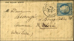 Etoile 13 / N° 37 Càd PARIS / HOTEL DE VILLE 6 JANV. 71 Sur Gazette Des Absents N° 23 Pour Cléré (Indre Et Loire), Au Ve - Guerre De 1870