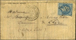 Etoile 16 / N° 29 (pd) Càd PARIS / R. DE PALESTRO 13 JANV. 71 Sur Gazette Des Absents N° 26 Pour Cléré (Indre Et Loire), - Guerre De 1870