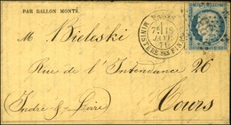 Etoile 35 / N° 37 Càd PARIS / MINISTERE DES FINANCES 18 JANV. 71 Sur Gazette Des Absents N° 28 Pour Tours (zone Occupée) - Guerre De 1870