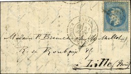 Etoile 20 / N° 29 Càd PARIS / R. St DOMque St Gn 53 21 JANV. 71 Sur Lettre Pour Lille, Au Verso Càd D'arrivée 23 JANV. 7 - Guerre De 1870