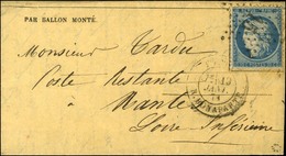 Etoile 15 / N° 37 Càd PARIS / R. BONAPARTE 19 JANV. 71 Sur Gazette Des Absents N° 29 Pour Nantes, Au Verso Càd D'arrivée - Guerre De 1870