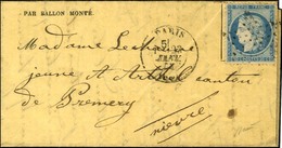 Etoile / N° 37 Càd PARIS (60) 23 JANV. 71 Sur Gazette Des Absents N° 30 Pour Premery (Nièvre), Au Verso Càd D'arrivée 1  - Guerre De 1870