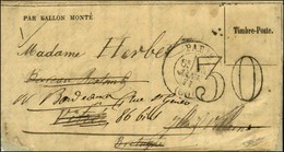 Càd PARIS (60) 25 JANV. 71 (6e Levée) Et Taxe 30 DT (Timbre Poste Tombé Par Immersion) Sur Gazette Des Absents N° 31 Pou - Guerre De 1870