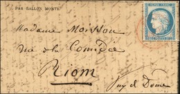 Càd Rouge PARIS (SC) 27 JANV. 71 / N° 37 Sur Gazette Des Absents N° 32 Pour Riom (Puy De Dôme), Au Verso Càd D'arrivée 2 - Guerre De 1870