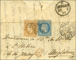 Ensemble De 2 Lettres Provenant De La Même Archive : Etoile 3 / N° 28 + 29 (collés à Cheval) Avec Càd PARIS / PL. DE LA  - War 1870