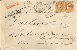 GC 4277 / N° 28 + 38 Càd PARIS / LA VILLETTE 17 MAI 1871 Sur Lettre Chargée De Paris Pour Paris. Au Verso, Descriptif De - War 1870