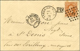 PC 61 / Belgique 30c Càd BRUXELLES 20 MAI 71 Sur Lettre Adressée Au Représentant De L'agence Picou Gaudin (St Denis) Pou - War 1870